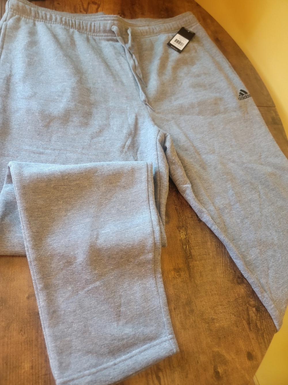 adidas Men's Light Gray Fleece Joggers
